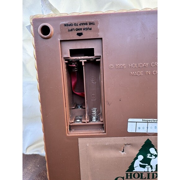 Vintage Holiday Creations Animated Christmas Angel Playing Harp Music 1995 - Picture 10 of 14